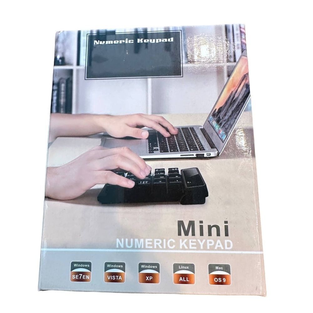 Mini Wireless Numeric Keypad Keyboard Black Portable